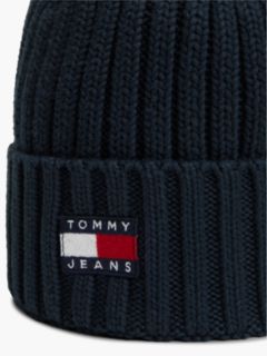 Tommy Jeans Badge Rib-Knit Beanie — Dark Blue 3
