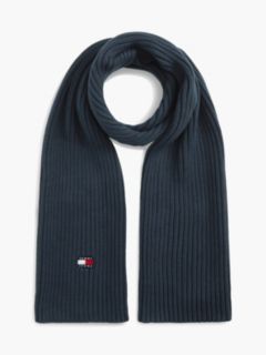 Tommy Jeans Badge Rib-Knit Scarf — Dark Blue 1