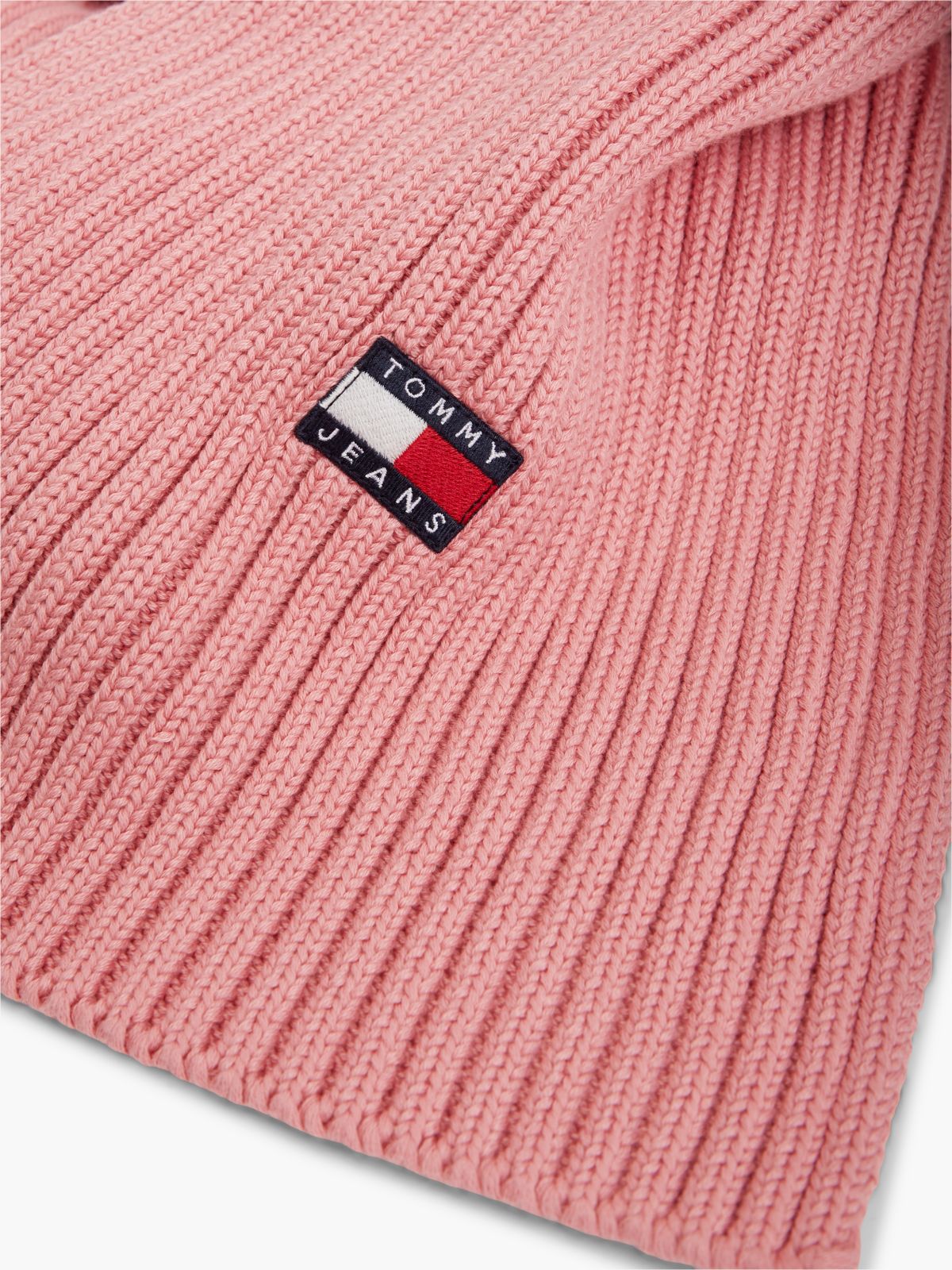 Tommy Jeans Badge Rib-Knit Scarf — Pale Primrose