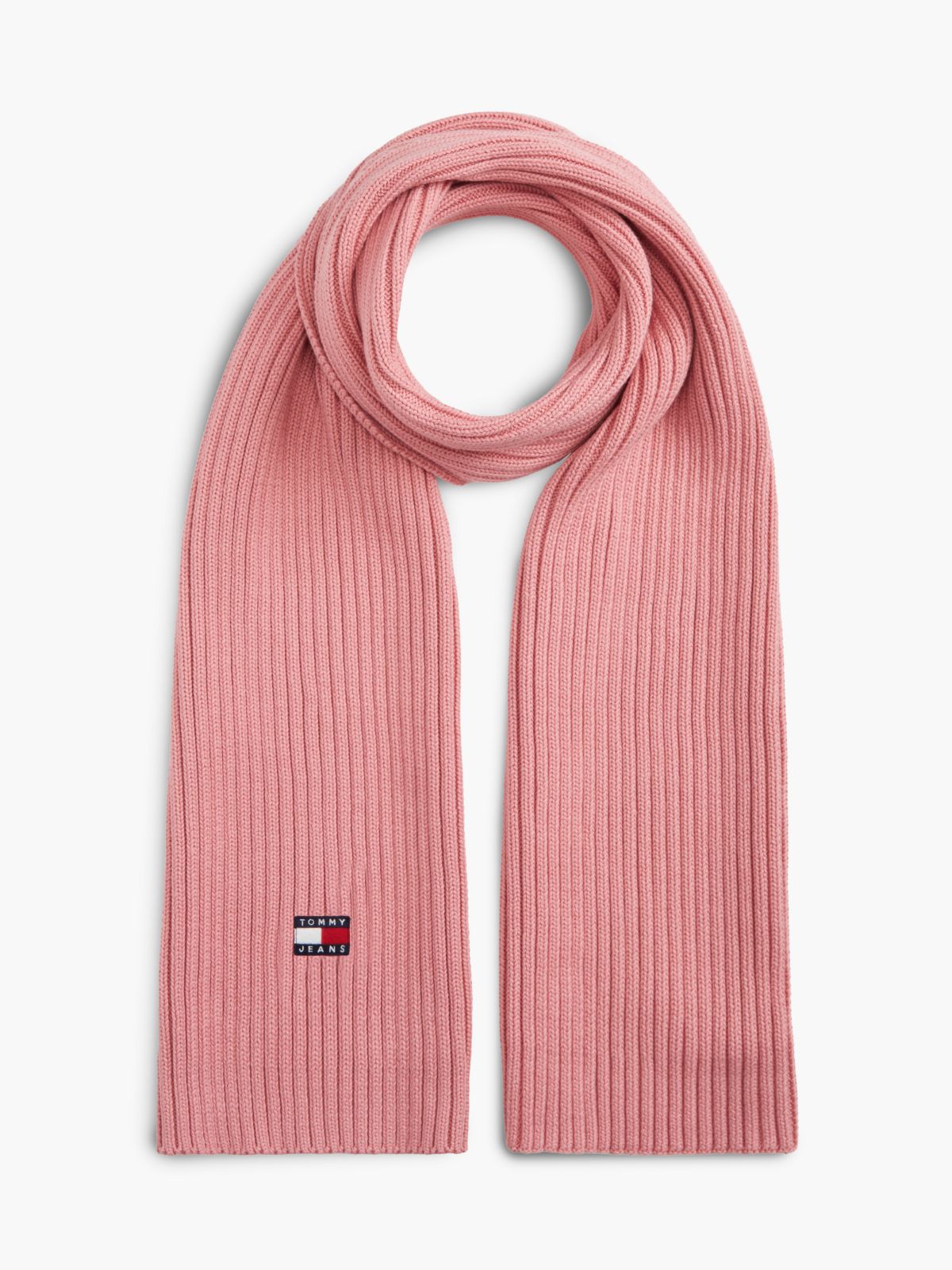 Tommy Jeans Badge Rib-Knit Scarf — Pale Primrose
