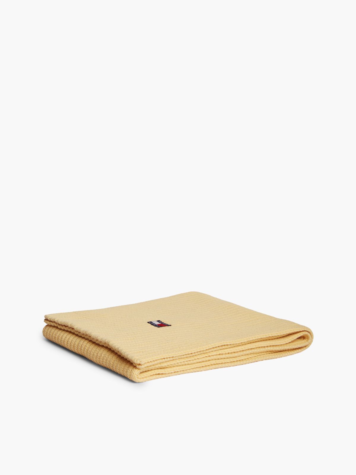 Tommy Jeans Badge Rib-Knit Scarf — Day Lily