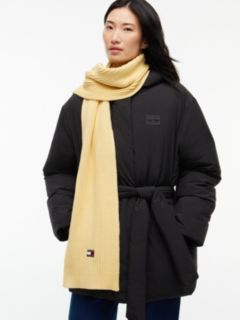 Tommy Jeans Badge Rib-Knit Scarf — Day Lily 4