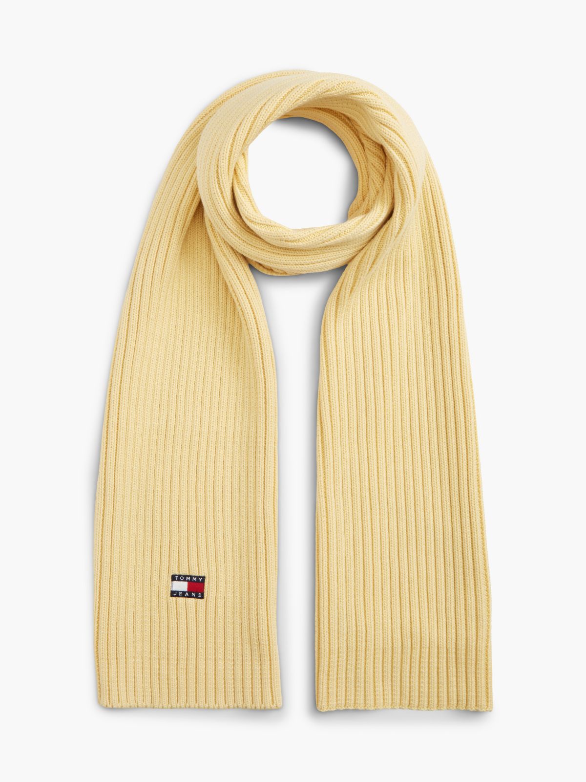 Tommy Jeans Badge Rib-Knit Scarf — Day Lily