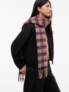 Tommy Jeans Plaid Wool-Blend Scarf — Beige Check 4