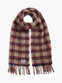 Tommy Jeans Plaid Wool-Blend Scarf — Beige Check 1