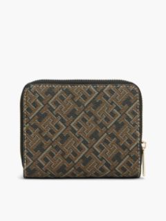 Monogram Print Medium Zip Wallet — Black Mix 2