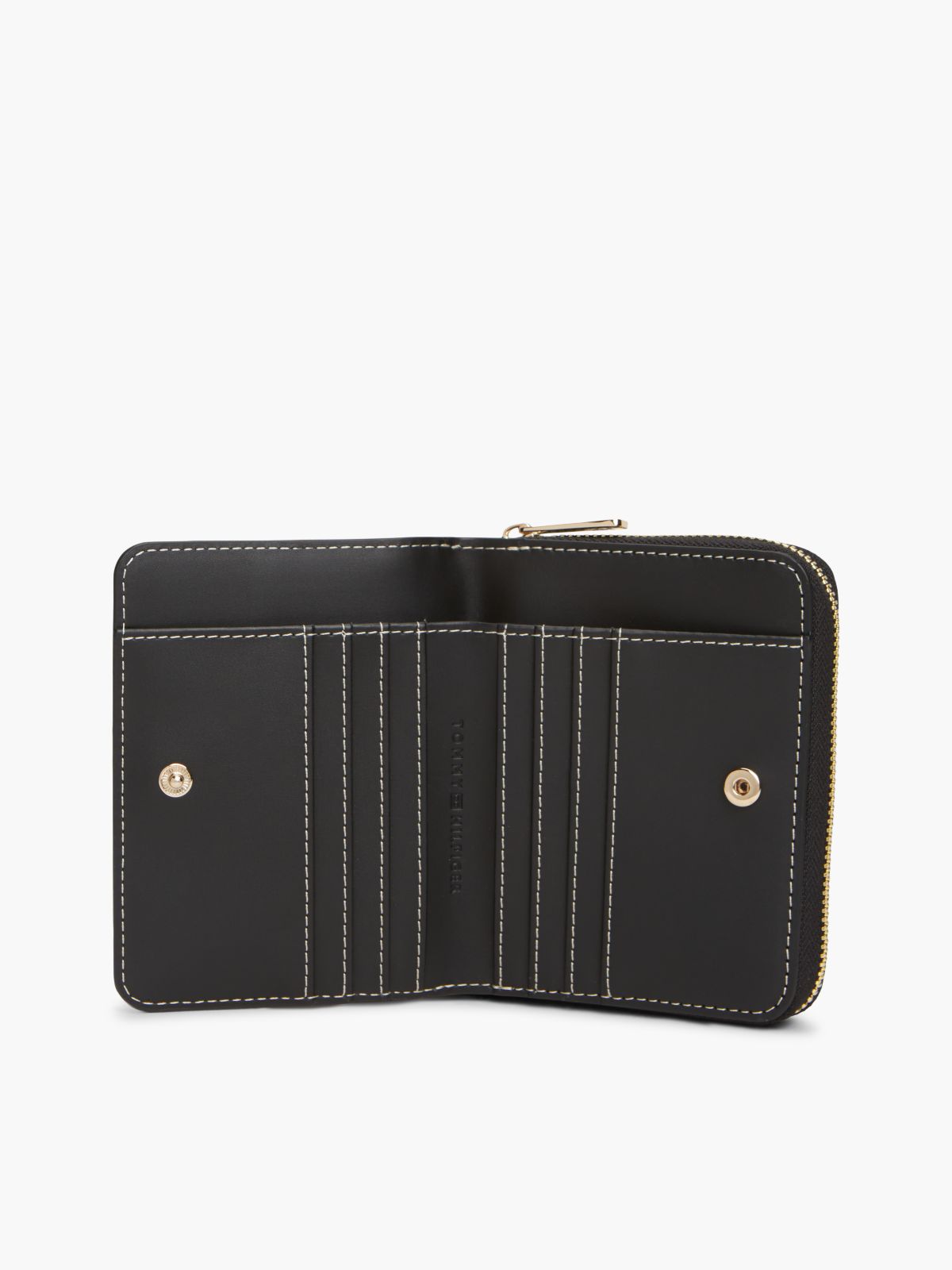 Monogram Print Medium Zip Wallet — Black Mix