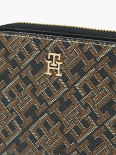 Monogram Print Medium Zip Wallet — Black Mix 4