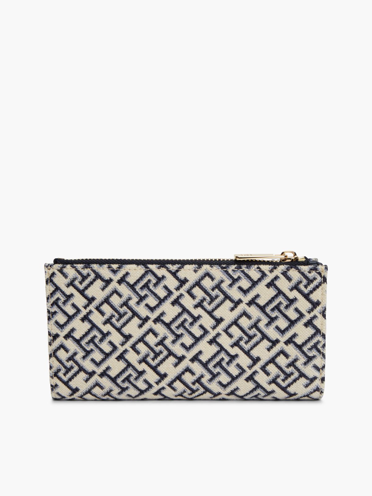 Jacquard Monogram Long Bifold Wallet — Space Blue