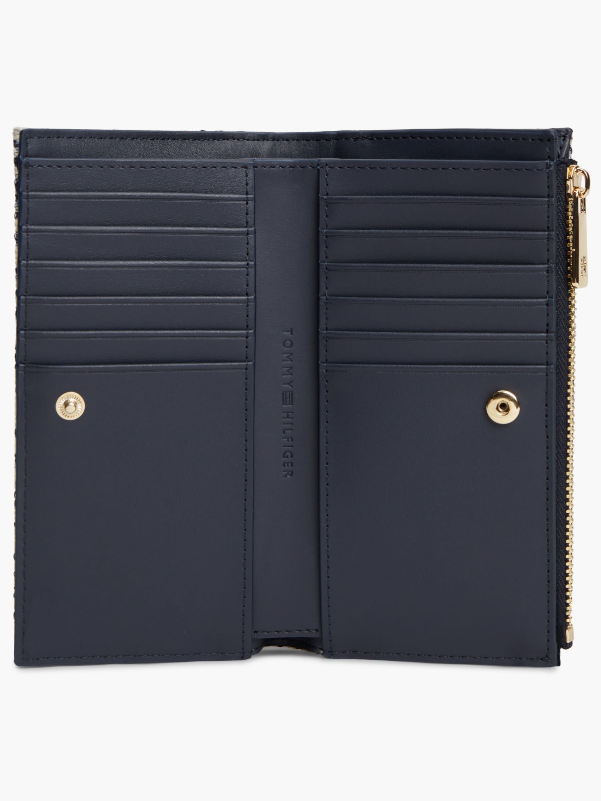 Jacquard Monogram Long Bifold Wallet — Space Blue