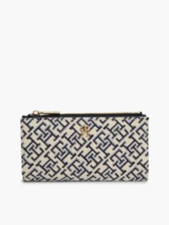 Jacquard Monogram Long Bifold Wallet — Space Blue 1