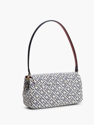 Женская сумка Tommy Hilfiger Jacquard Monogram Crossbody, цвет: Космический синий — фото 3