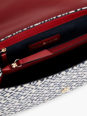 Женская сумка Tommy Hilfiger Jacquard Monogram Crossbody, цвет: Космический синий — фото 4