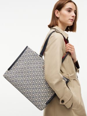 Женская сумка Tommy Hilfiger Jacquard Monogram, цвет: Космический синий — фото 2