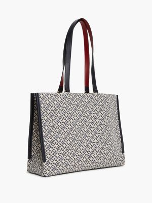 Женская сумка Tommy Hilfiger Jacquard Monogram, цвет: Космический синий — фото 3