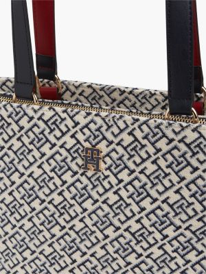 Женская сумка Tommy Hilfiger Jacquard Monogram, цвет: Космический синий — фото 4