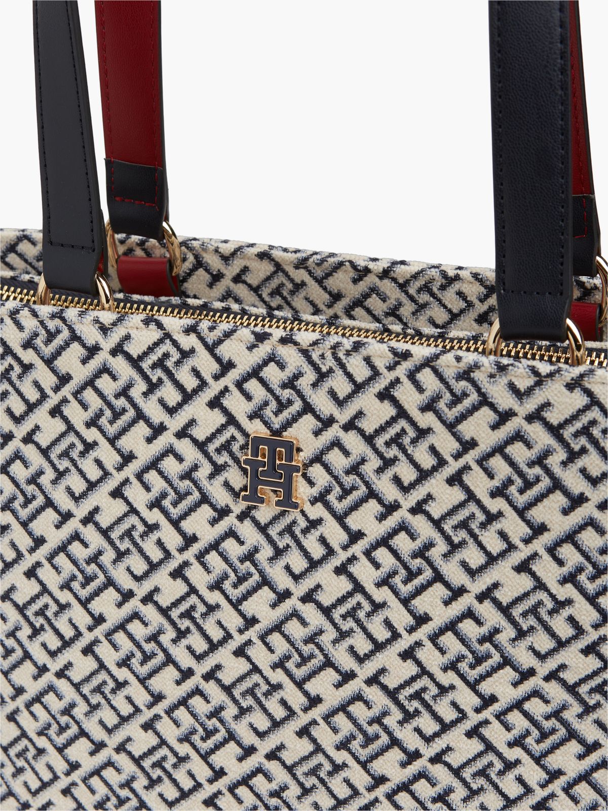 Jacquard Monogram Tote Bag — Space Blue