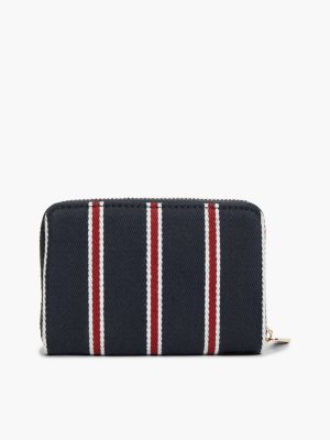 Женский кошелёк Tommy Hilfiger Varsity Stripe Small Zip Wallet, цвет: Космический синий — фото 2