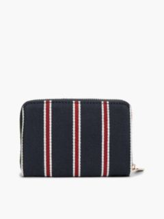 Varsity Stripe Small Zip Wallet — Space Blue Corp 2