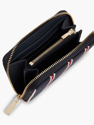 Женский кошелёк Tommy Hilfiger Varsity Stripe Small Zip Wallet, цвет: Космический синий — фото 3