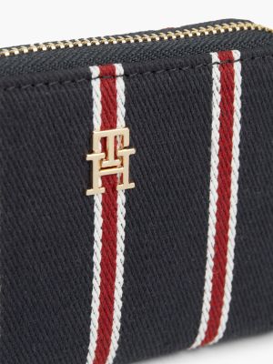 Женский кошелёк Tommy Hilfiger Varsity Stripe Small Zip Wallet, цвет: Космический синий — фото 4