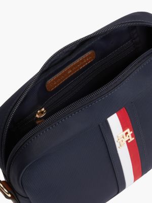 Женская сумка Tommy Hilfiger Monogram Signature Stripe Crossbody, цвет: Космический синий — фото 4