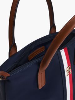 Monogram Signature Stripe Mini Tote Bag — Space Blue 5