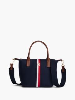 Monogram Signature Stripe Mini Tote Bag — Space Blue 1