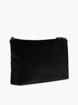 Женская сумка Tommy Hilfiger Velvet Chain Strap Mini, цвет: Чёрный — фото 3