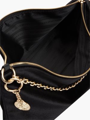 Женская сумка Tommy Hilfiger Velvet Chain Strap Mini, цвет: Чёрный — фото 4