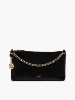 Velvet Chain Strap Mini Bag — Black 1