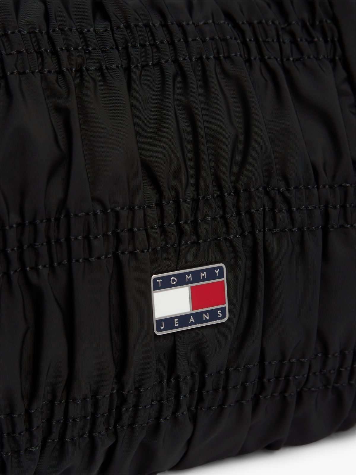 Tommy Jeans Ruched Shoulder Bag — Black