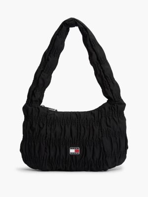 Tommy Jeans Ruched Shoulder Bag, Black