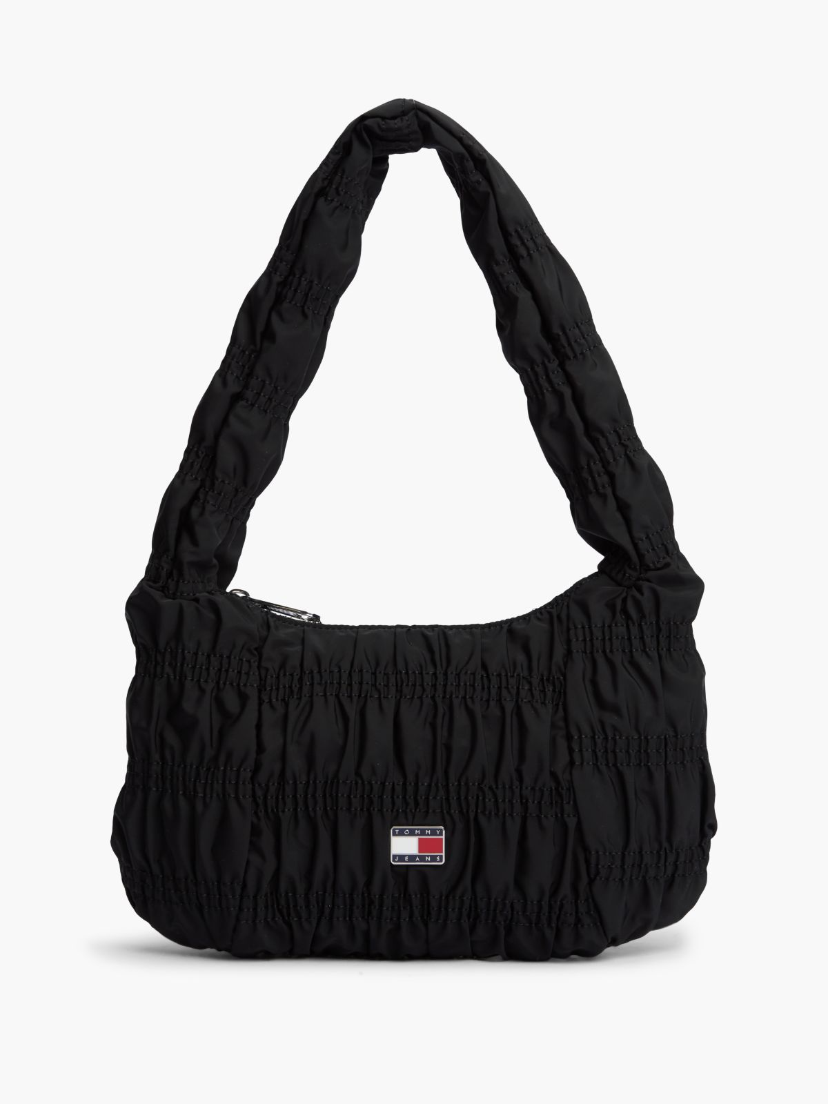 Tommy Jeans Ruched Shoulder Bag — Black