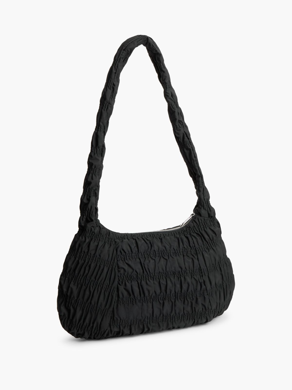 Tommy Jeans Ruched Crossbody Bag — Black