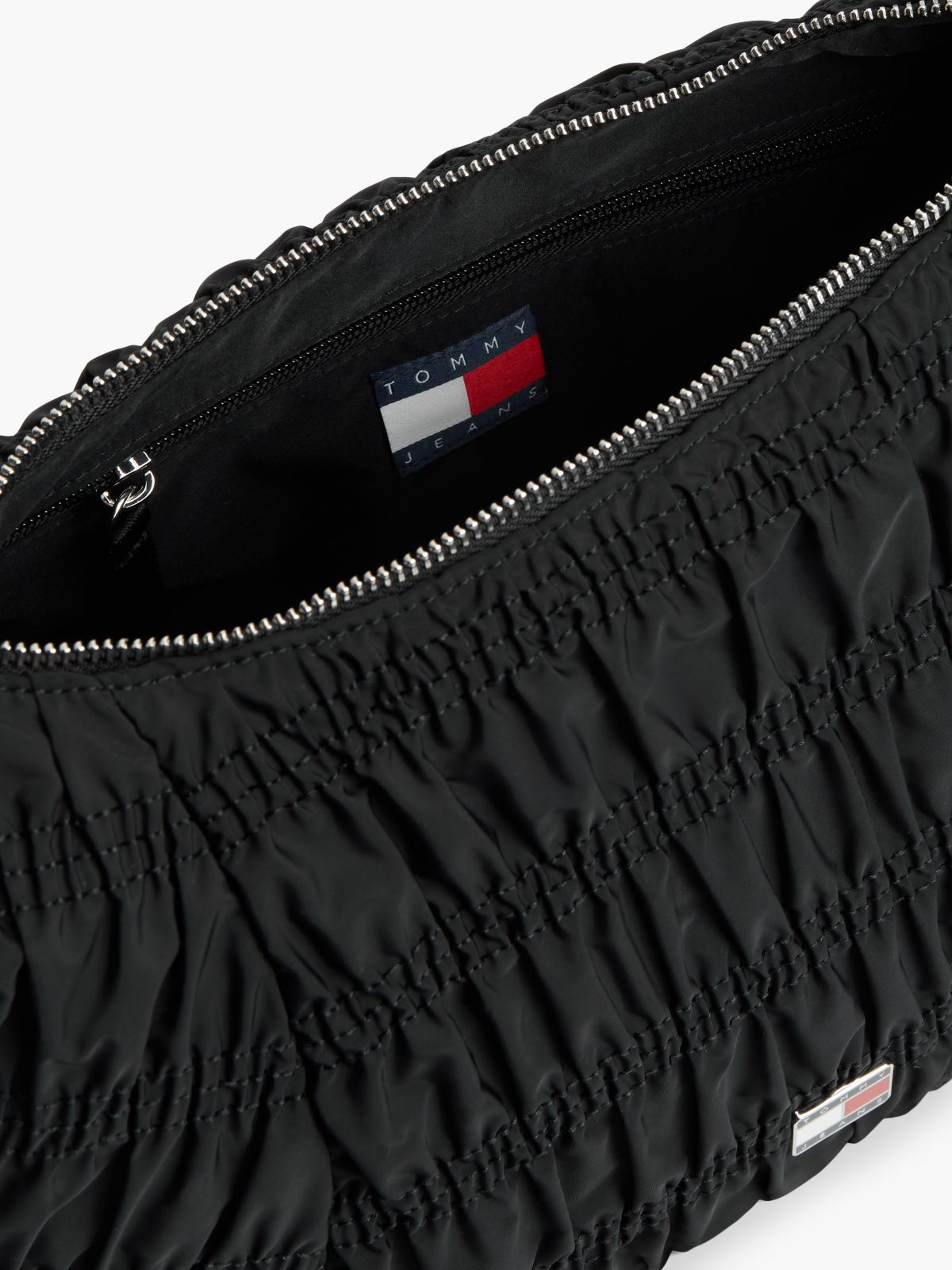 Tommy Jeans Ruched Crossbody Bag — Black