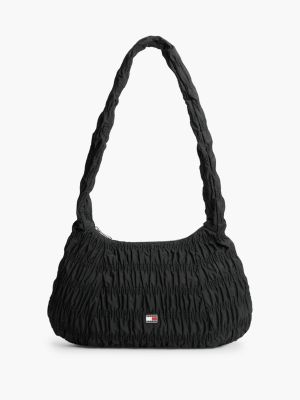 Tommy Jeans Ruched Crossbody Bag, Black