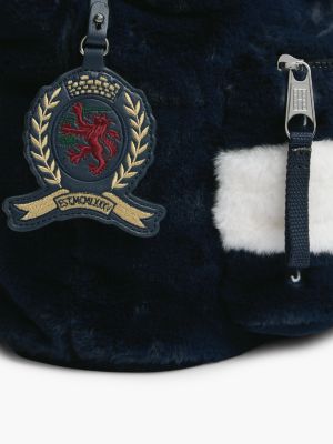 Рюкзак Tommy Hilfiger Tommy Jeans Faux Fur, цвет: Тёмно-синий — фото 5