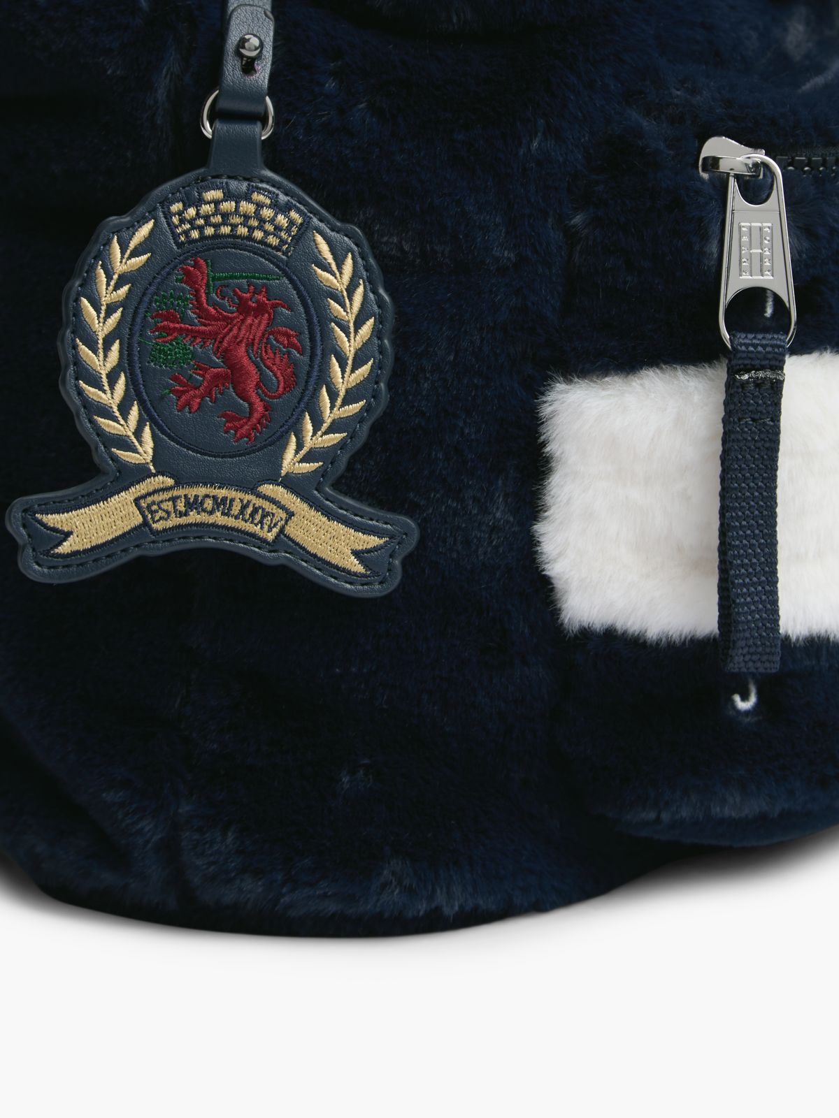 Tommy Jeans Faux Fur Backpack — Navy Blue