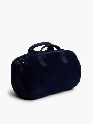 Женские сумки Tommy Hilfiger Tommy Jeans Faux Fur Micro Duffel, цвет: Тёмно-синий — фото 3