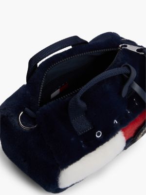 Женские сумки Tommy Hilfiger Tommy Jeans Faux Fur Micro Duffel, цвет: Тёмно-синий — фото 4