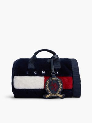 Tommy Jeans Faux Fur Micro Duffel Bag, Navy Blue
