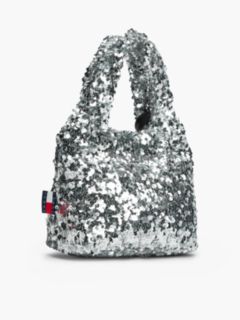 Tommy Jeans Sequined Mini Tote Bag — Silver 3