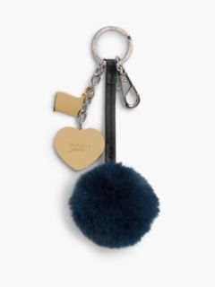 Tommy Jeans Heart & Pom-Pom Bag Charm — Shiny Nickel / Navy 2
