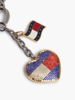 Tommy Jeans Heart & Pom-Pom Bag Charm — Shiny Nickel / Navy 4