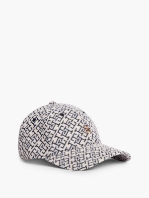 Женская кепка Tommy Hilfiger Jacquard Monogram, цвет: Космический синий — фото 1