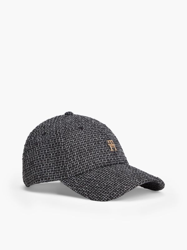 Monogram Logo Boucle Baseball Cap — Black