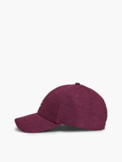 Monogram Logo Boucle Baseball Cap — Deep Burgundy 3