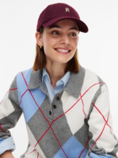 Monogram Logo Boucle Baseball Cap — Deep Burgundy 4
