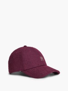 Monogram Logo Boucle Baseball Cap — Deep Burgundy 1